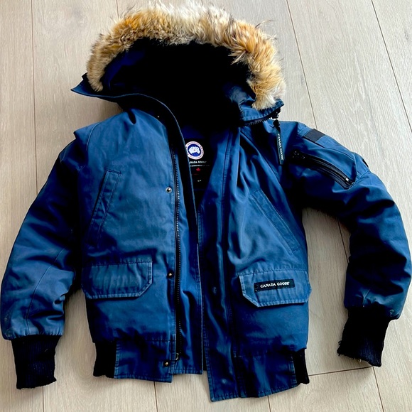 Canada Goose Other - Selling Canada Goose Bomber Jacket, youth small, blue. Please read description.